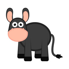 Isolated donkey comic cartoon. Vector illustration design