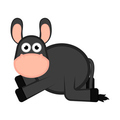 Isolated donkey comic cartoon. Vector illustration design