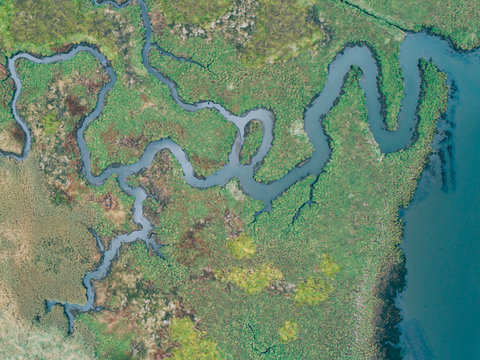River aerial view