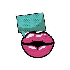 lips with speech bubble avatar character
