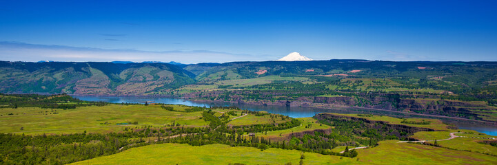 Mt. Adams looks down on the Columbia River Gorge