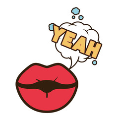 lips saying yeah avatar character