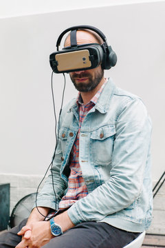 Man in VR headset 