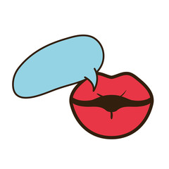 lips with speech bubble avatar character