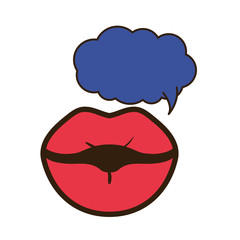 lips with speech bubble avatar character