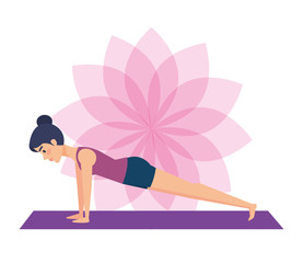 Girl doing yoga pose design