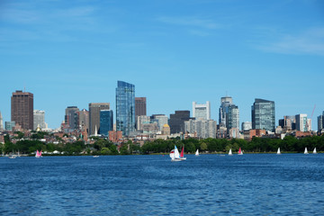 Fototapeta na wymiar Boston Skyline iin summertime 
