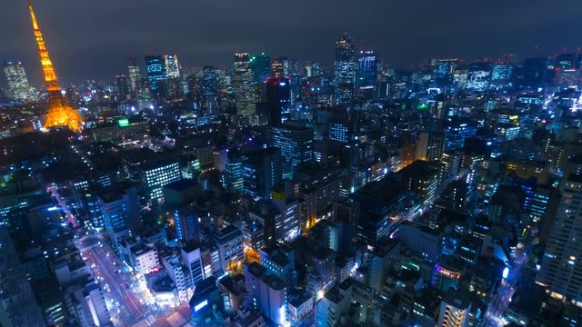 東京夜景・タイムラプス・4k