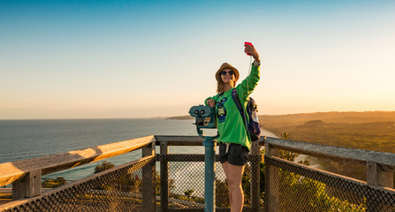 Happy girl take selfie © Ilya Postnikov