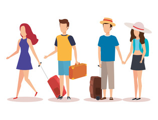 Isolated travel people design