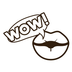 lips saying wow avatar character