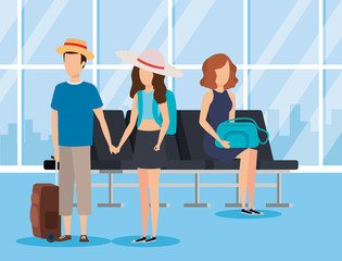 Airport terminal bench design