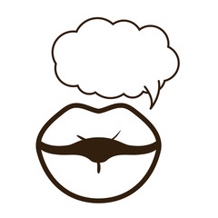 lips with speech bubble avatar character