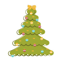 Sketch of an abstract christmas tree. Vector illustration design