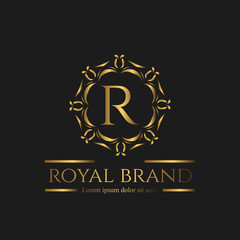 Logo Luxury with Golden Color