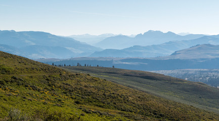 Landscape view of Yellowstone National Park (Wyoming)
