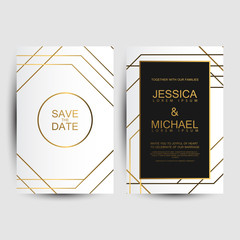 Luxury wedding invitation cards