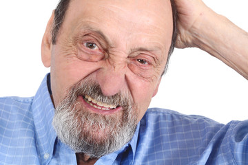 Obraz premium Eldery man worried