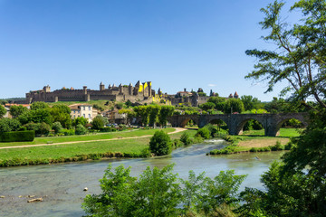 Medieval fortified city of Carcassonne, France