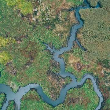 River aerial view