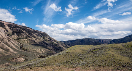 Landscape view of Yellowstone National Park (Wyoming)