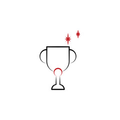 Motivation, trophy, winner's cup 2 colored line icon. Simple colored hand drawn element of illustration. trophy, winner's cup outline symbol design from motivation set