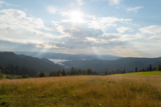 widok na Dolinę Popradu, Piwniczna Zdr&oacute;j