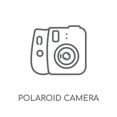 Polaroid camera linear icon. Modern outline Polaroid camera logo concept on white background from hardware collection