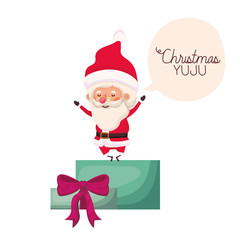santa claus with gift box avatar character