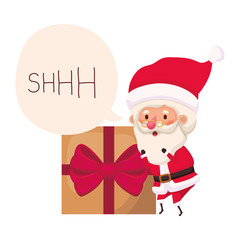santa claus with gift box avatar character