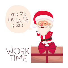 santa claus with gift box avatar character