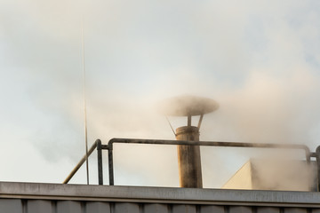 Smoke out of a chimney