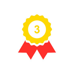 medal number 3 vector