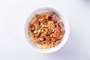 Obraz na płótnie Canvas Beef soup rice noodles