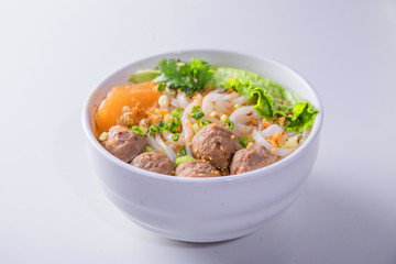 Beef ball soup rice noodles