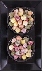 Freshly made Italian gnocchi with copy space