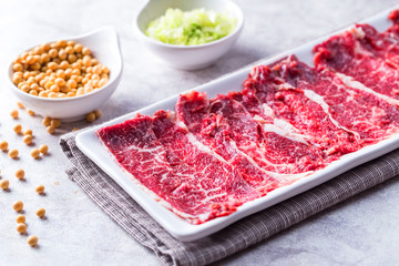 Fresh sliced beef