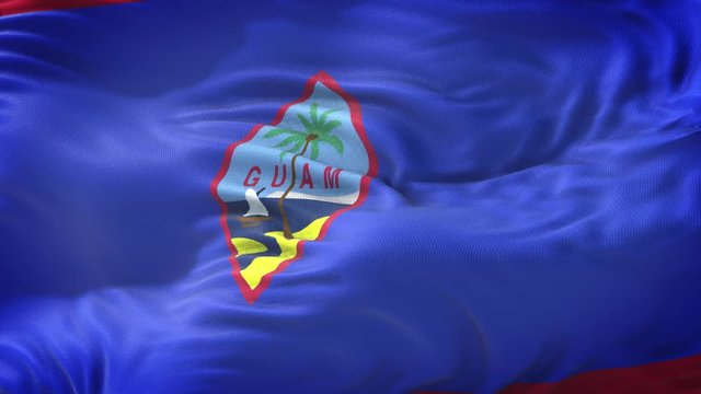 Realistic Flag of Guam Loop