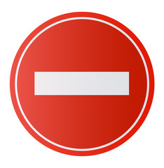 Stop Sign . No entry Sign Dont do it. Vector illustration