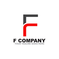 F letter logo design vector template