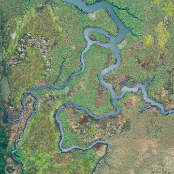 River aerial view