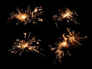 Sparkler on black background