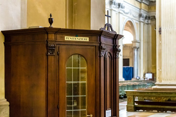 wooden confessional