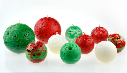 Candle, christmas lights, decors and ornament