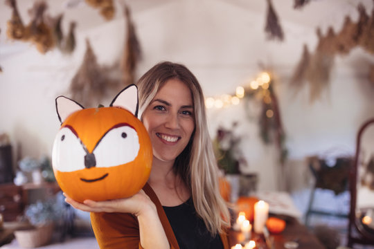 Preparing Halloween celebration.