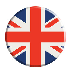 United Kingdom Flag Glossy Button.