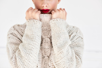 Woman Wearing Winter Cloth