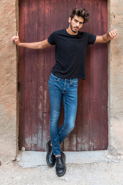 Portrait of a handsome young man with goatee 