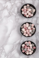 Freshly made Italian gnocchi with copy space