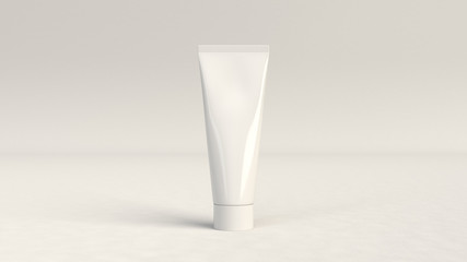 Blank white tube of toothpaste, cream or gel - 237320770